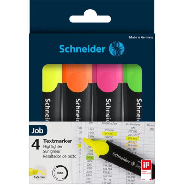 Schneider Job Highlighter Pack of 4