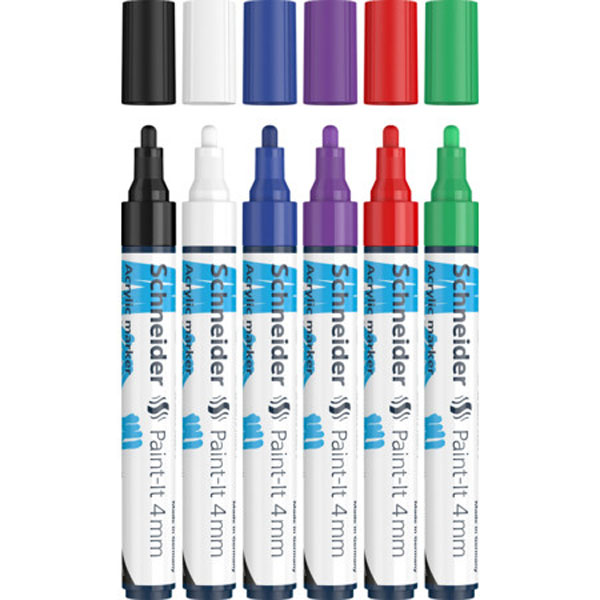 Cover: Schneider Paint It Acrylic Marker Pack of 6