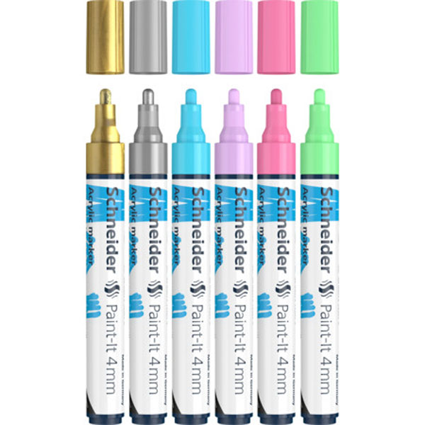 Schneider Paint It Acrylic Marker Pack of 6