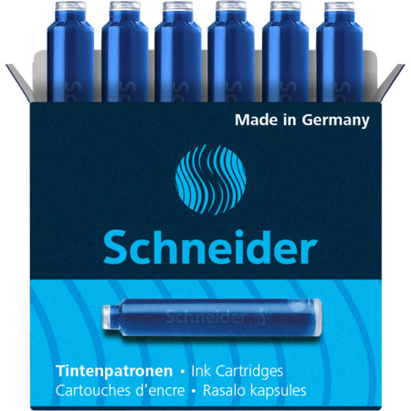 Schneider Ink Cartridges Pack of 6 - Blue