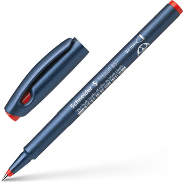 Schneider Topball 857 Rollerball Pen Red 0.6mm