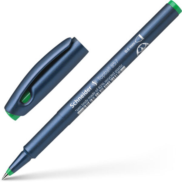 Schneider Topball 857 Rollerball Pen Green 0.6mm