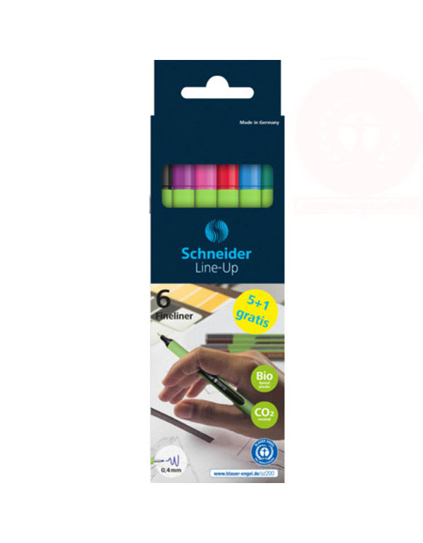 Schneider Line Up Fineliner 0.4mm Pack of 6