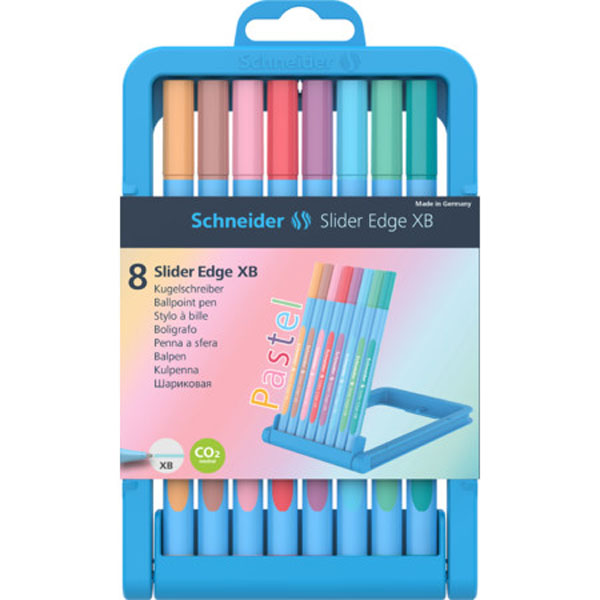 Schneider Slider Edge Ballpoint Pen Pastel XB 8/Pack Pencil Case
