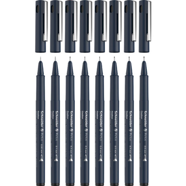 Schneider Pictus Fineliners 8/Pack 0.4mm