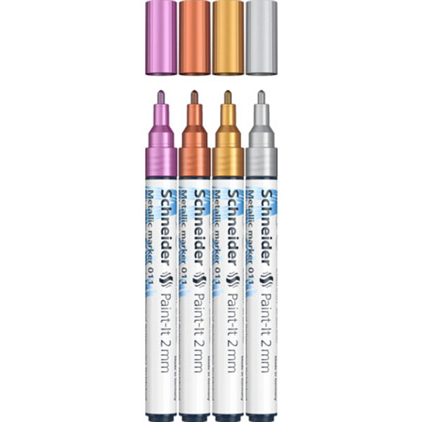 Schneider Paint It Metallic Marker Pack of 4 0.8mm