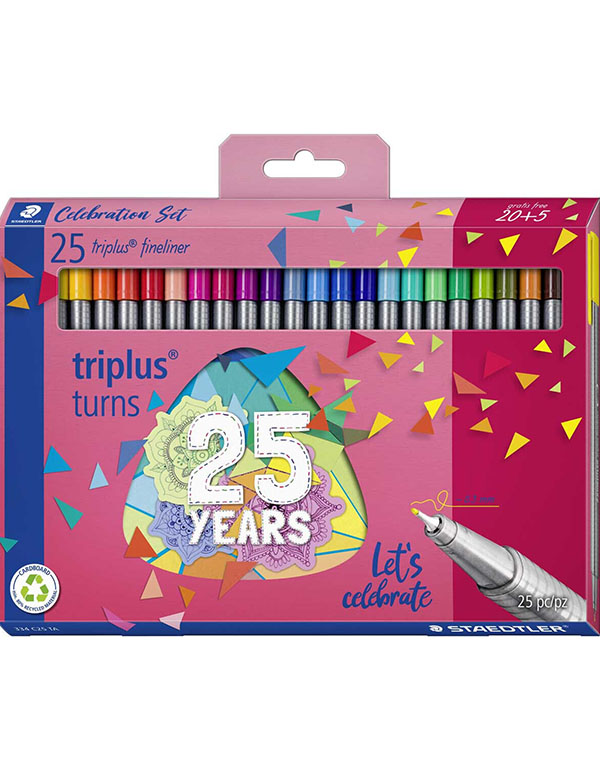 Cover: Staedtler Triplus Fineliner Pens 25th Anniversary Set Pack of 25