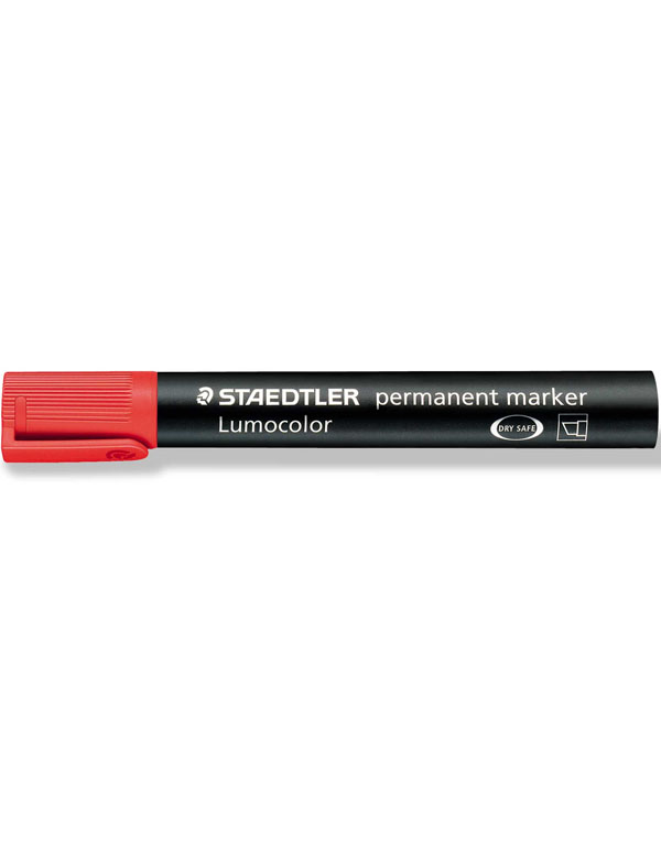 Cover: Staedtler Lumocolor Bevelled Permanent Marker Red