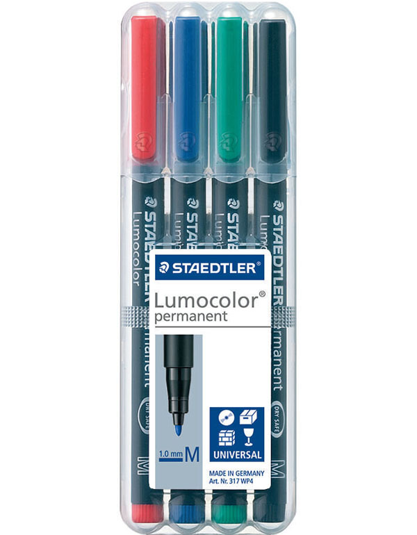 Cover: Staedtler Lumocolor Permanent Markers Pack of 4
