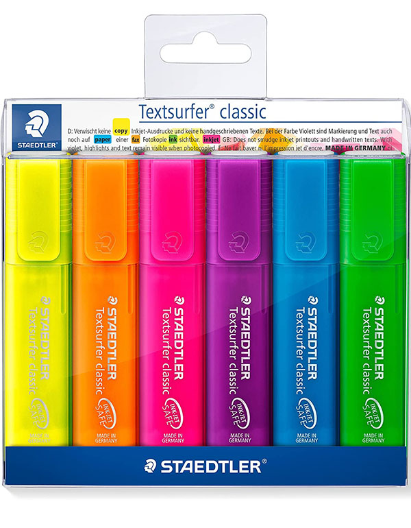 Cover: Staedtler Rainbow Colors Highlighter Pens Pack of 6