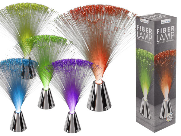Plastic Fiber Lamp with Chrome Base