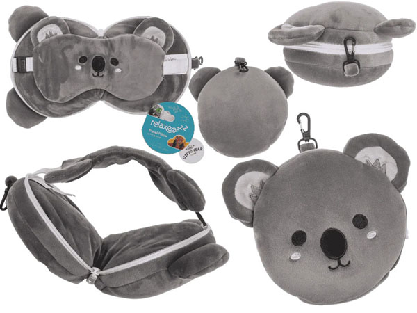 Cover: Kids Plush Travel Pillow with Eye Mask - Koala