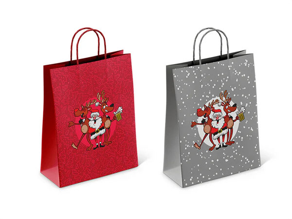 Crazy Santa Paper Gift Bag