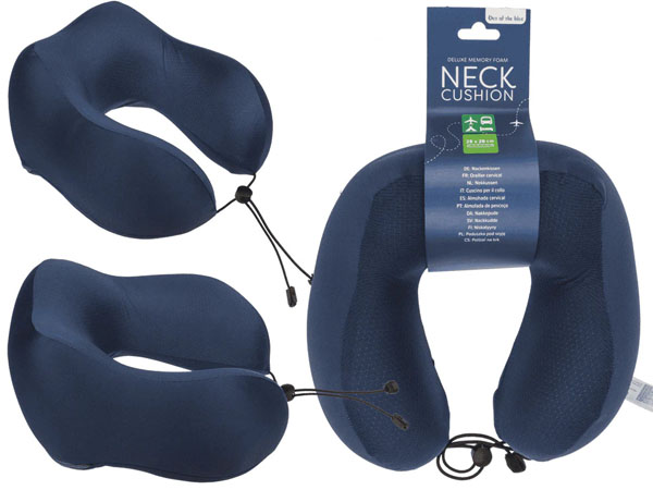 Cover: Dark Blue Deluxe Memory Foam Neck Cushion