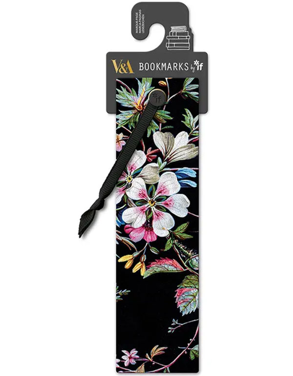 V&a Bookmarks Black Floral