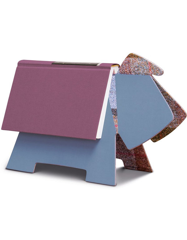 Stay! Doggy Book Rest Grey Plaid