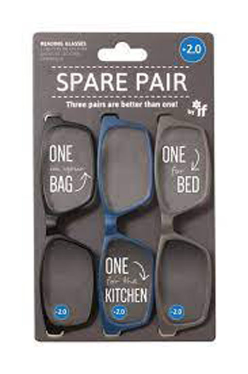 Spare Pair Reading Glasses - +2.0