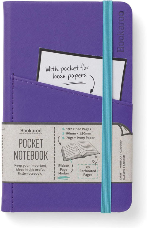 Bookaroo Pocket Notebook (A6) Journal - New Purple