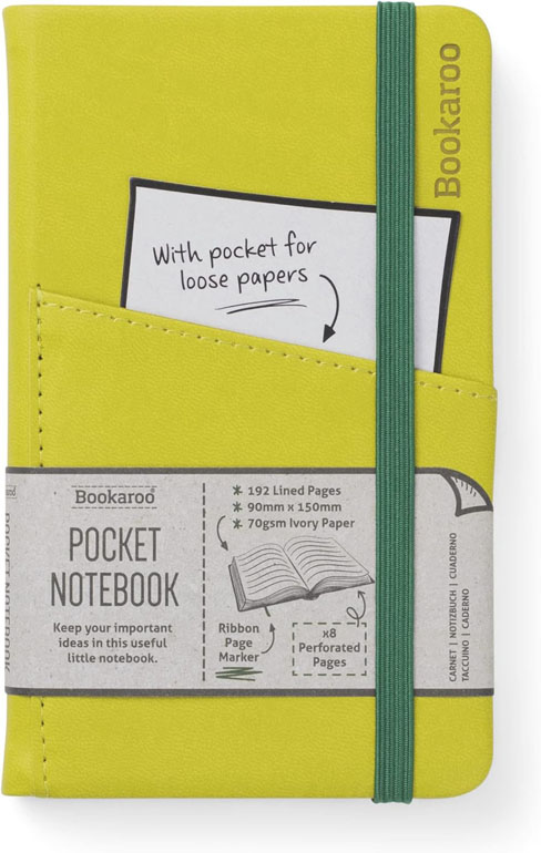 Bookaroo Pocket Journal - Chartreuse (A6)