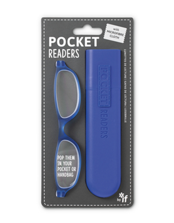 Pocket Readers, reading glasses, blue