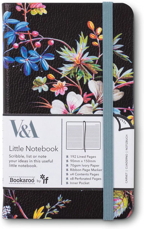 Cover: V&A Bookaroo Journal A6 - Kilburn Black Floral