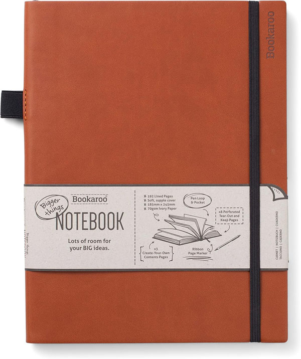 Cover: Bookaroo Bigger Things Notebook Journal - Brown