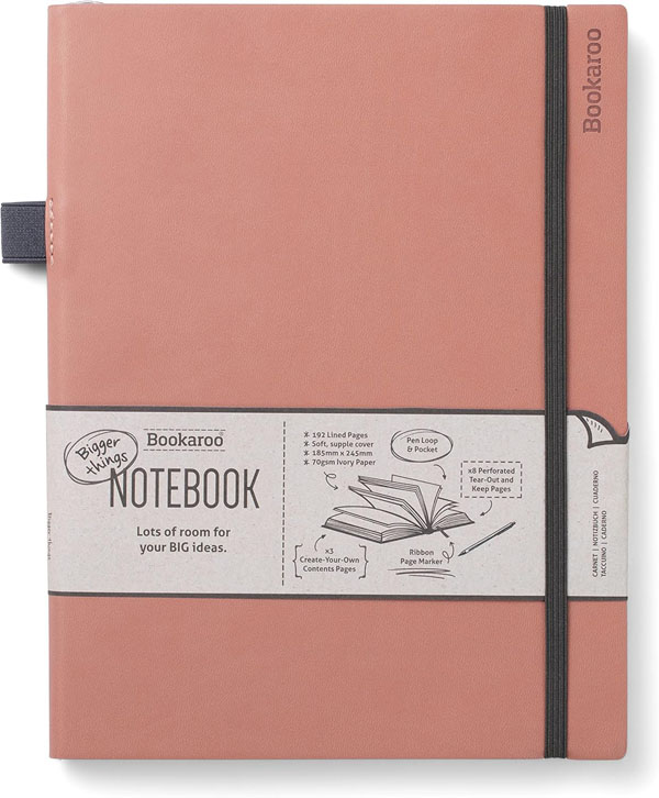 Cover: Bookaroo Bigger Things Notebook Journal - Blush