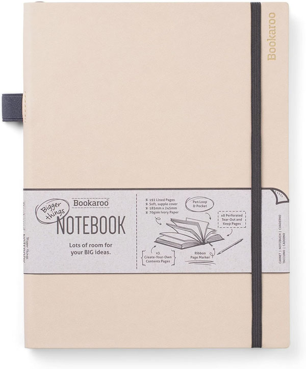 Bookaroo Bigger Things Notebook Journal - Cream
