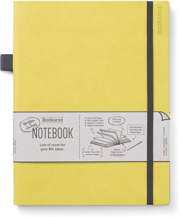 Cover: Bookaroo Bigger Things Notebook Journal - Lime