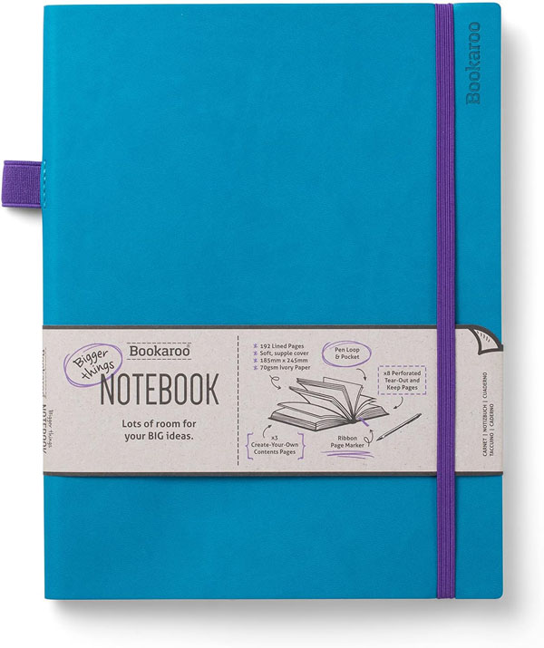 Cover: Bookaroo Bigger Things Notebook Journal - Turquoise