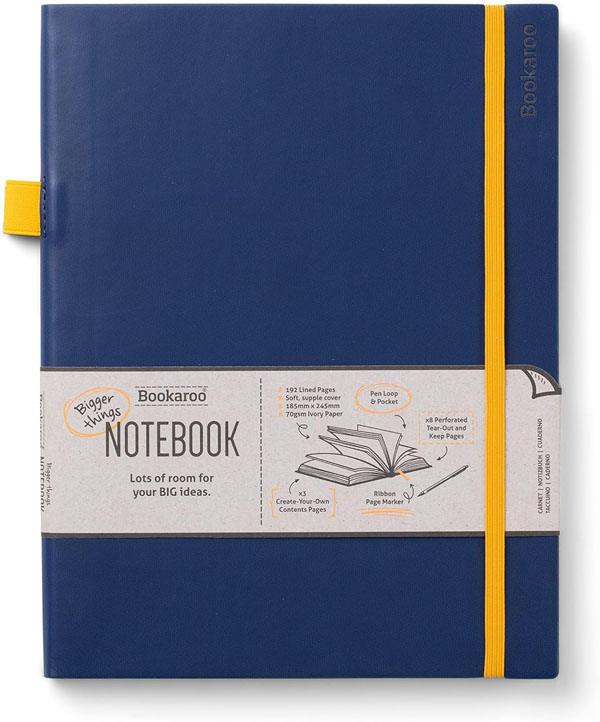 Bookaroo Bigger Things Notebook Journal - Navy