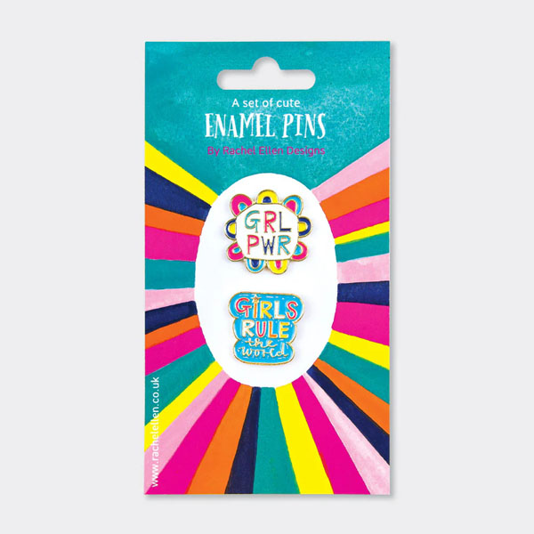 Cover: Sets of Enamel Pins - Girls Rule/GRL PWR