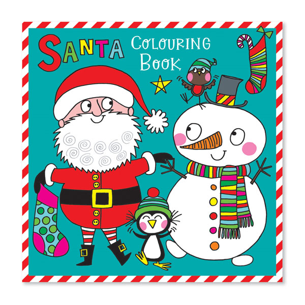 Cover: Christmas Square Colouring Book - Santa & Snowman