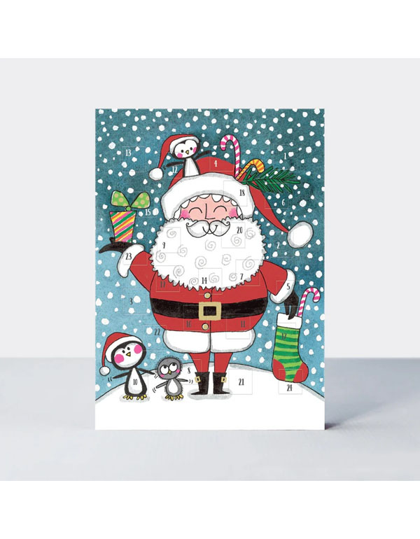 Cover: Advent Calendar Card - Santa & Penguins