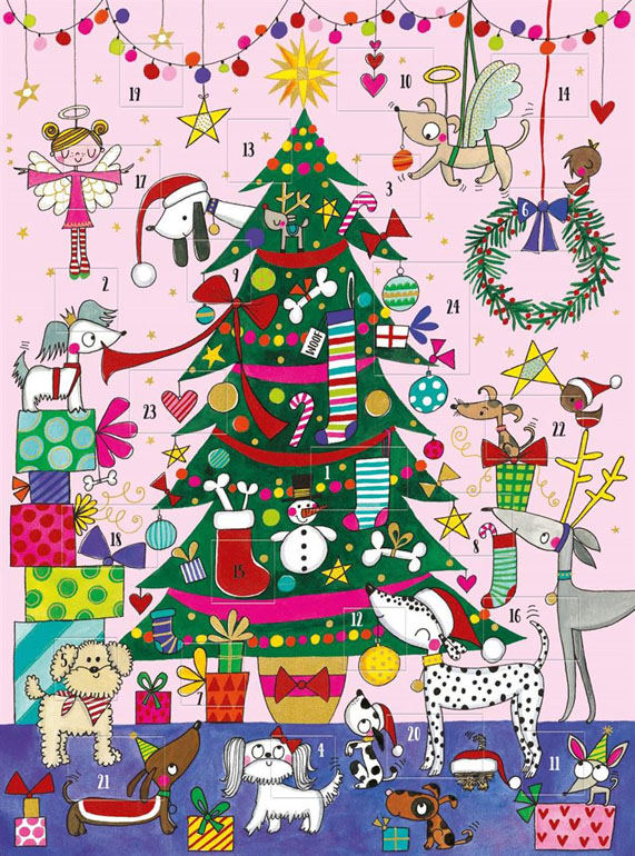 Cover: Advent Calendar - Christmas Tree & Dogs (foiled)