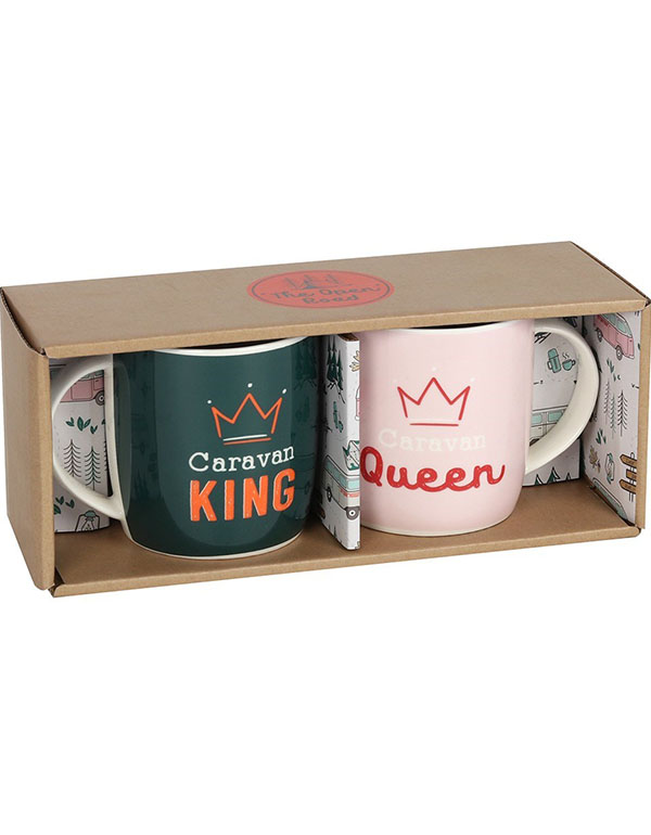 Caravan King And Queen Mug Set