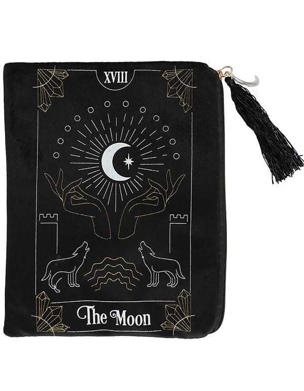 Cover: The Moon Tarot Card Zippered Bag