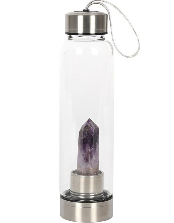 Cover: Amethyst Calming Glass Water Bottle