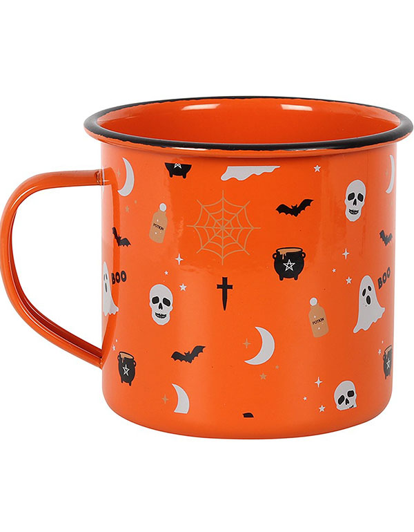 Halloween Print Enamel Mug