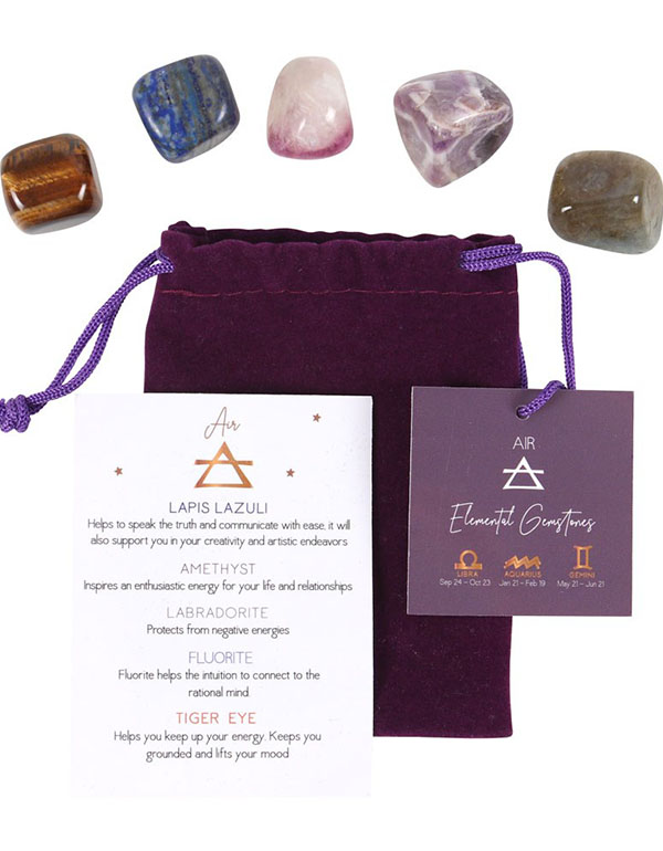 Cover: Air Element Tumble Gemstone Set