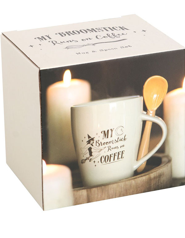 Cover: My Broomstick Runs On Coffee Mug And Spoon Set