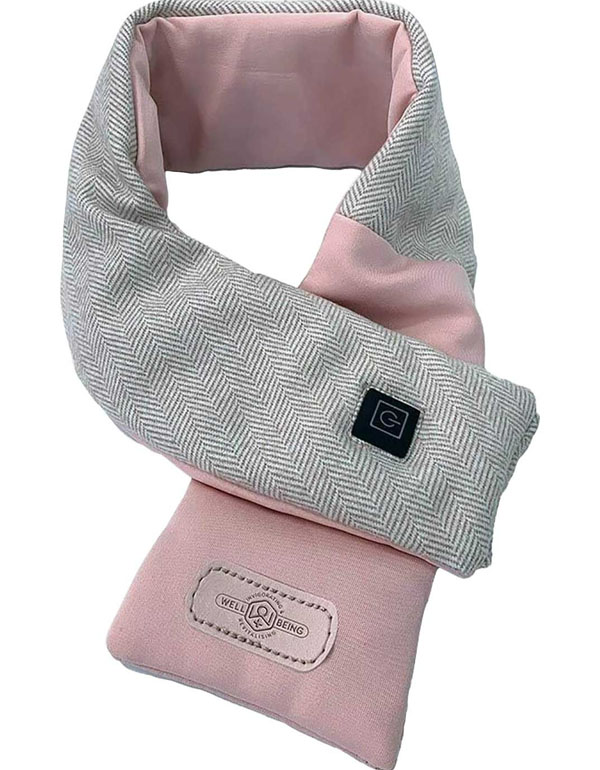 Cover: Heated Neck Wrap Grey & Pink