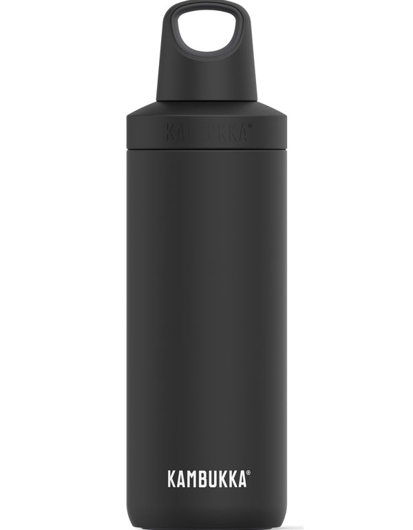 Cover: Kambukka Reno Insulated Matte Black Water Bottle 500ml
