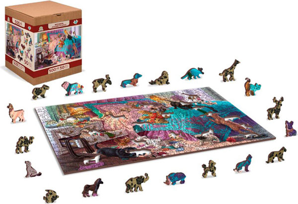 Cover: Wooden Puzzle: Naughty Puppies XL 505pcs