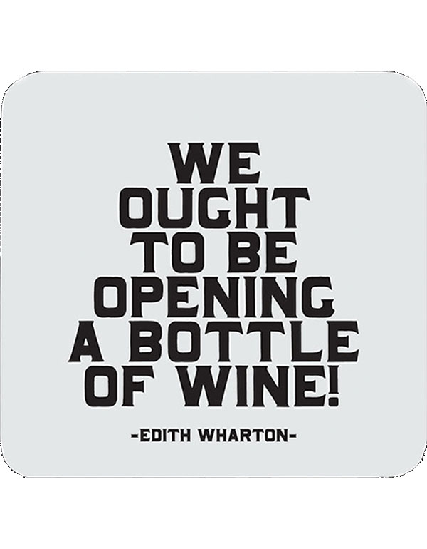 Cover: Quotable Coasters - "We ought to be opening a bottle of wine"