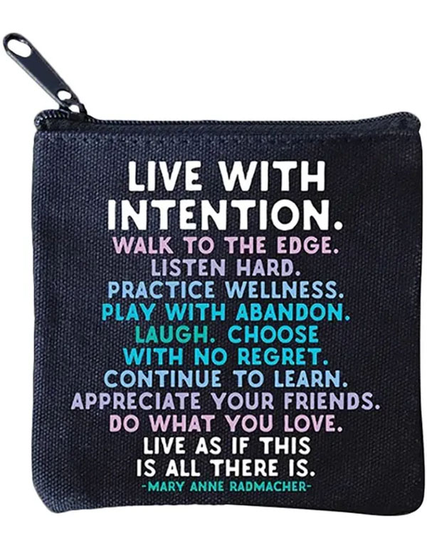 Quotable Mini Pouch Live with intention…