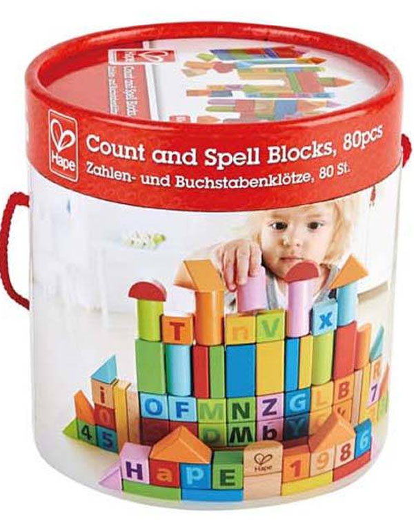 Hape Count and Spell Blocks 80 pcs