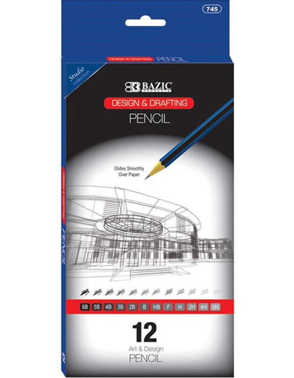 Cover: Bazic Sketching Pencil Set Design & Drafting 12/Pack