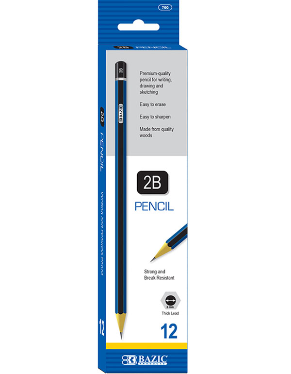 Bazic Premium Wood Pencil 12/Pack