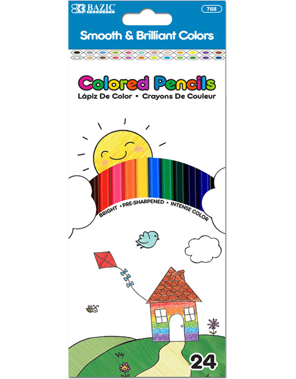 Bazic 24 Color Pencils